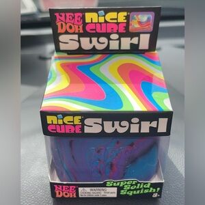 Nee Doh Swirl Super Solid Squish Cube